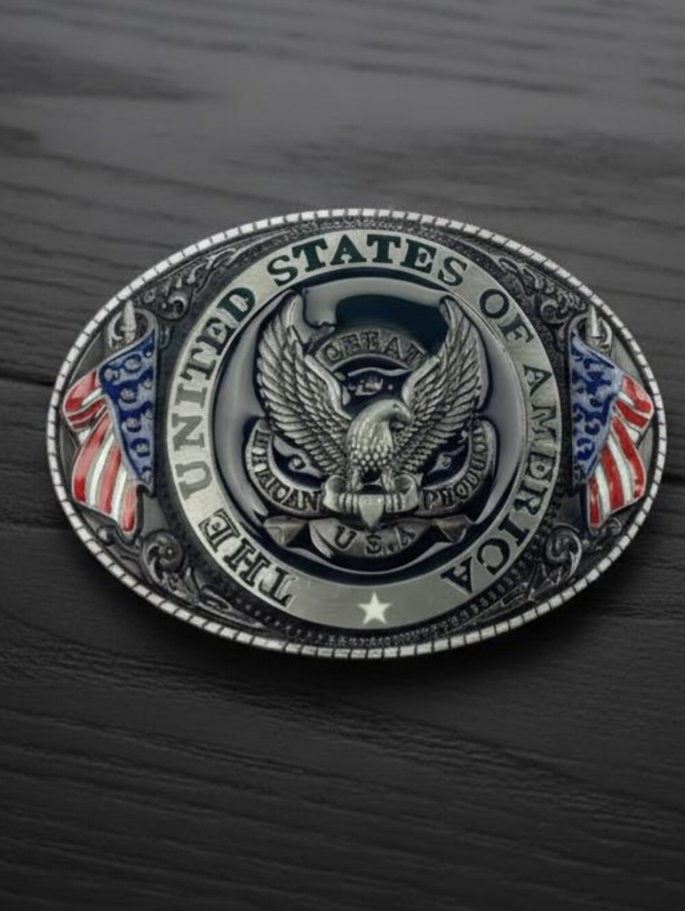 New United States of America eagle Oval belt buckle
